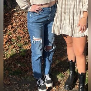 Abercrombie & Fitch the ankle straight ultra high rise jeans